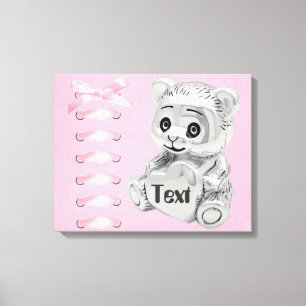 Personalisieren Sie Baby Girl Wall ummantelte Canv Leinwanddruck