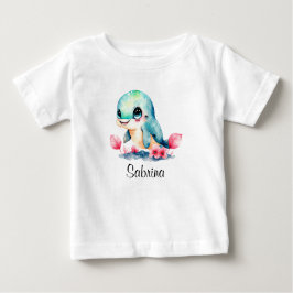 Personalisieren Sie Baby Kids Child Delphin Waterc Baby T-shirt