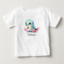 Personalisieren Sie Baby Kids Child Delphin Waterc