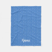 Personalisieren Sie Baby Winter Snowflakes Blue Fleecedecke (Vorderseite)
