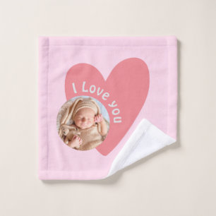 Personalisieren Sie Babygeschenke mit Foto und Nac Badhandtuch Set