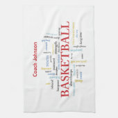 Personalisieren Sie Basketball Coach Vielen Dank i Geschirrtuch (Vertikal)