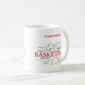 Personalisieren Sie Basketball Coach Vielen Dank i Kaffeetasse (VorderseiteRechts)
