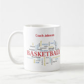 Personalisieren Sie Basketball Coach Vielen Dank i Kaffeetasse (Links)