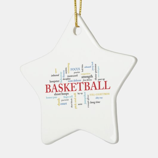 Personalisieren Sie Basketball Coach Vielen Dank i Keramik Ornament (Links)