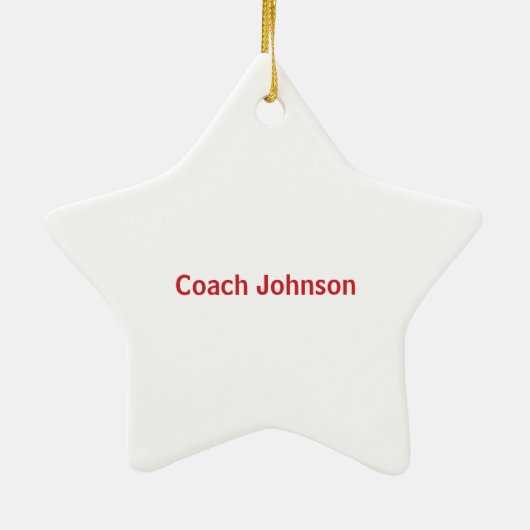 Personalisieren Sie Basketball Coach Vielen Dank i Keramik Ornament (Hinten)