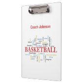 Personalisieren Sie Basketball Coach Vielen Dank i Klemmbrett (Links)