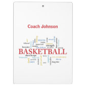 Personalisieren Sie Basketball Coach Vielen Dank i Klemmbrett (Rückseite)