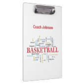Personalisieren Sie Basketball Coach Vielen Dank i Klemmbrett (Rechts)