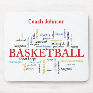 Personalisieren Sie Basketball Coach Vielen Dank i Mousepad