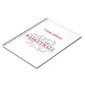 Personalisieren Sie Basketball Coach Vielen Dank i Notizblock (Linke Seite)