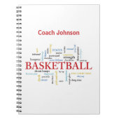 Personalisieren Sie Basketball Coach Vielen Dank i Notizblock (Vorderseite)