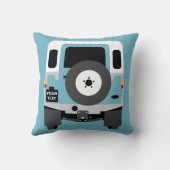 Personalisieren Sie benutzerdefinierte blaue Land  Kissen (Rückseite)