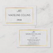 Personalisieren Sie Berufliche Grauwäsche-Goldrahm Visitenkarte (Vorne/Hinten)
