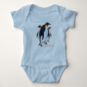 Personalisieren Sie Birds Penguins Blue Baby Boy Baby Strampler (Vorderseite)
