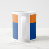 Personalisieren Sie Blau und Gold mit dem Namen de Jumbo-Tasse (Rückseite)