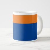 Personalisieren Sie Blau und Gold mit dem Namen de Jumbo-Tasse (Vorderseite Rechts)