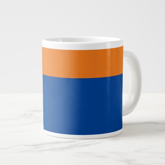 Personalisieren Sie Blau und Gold mit dem Namen de Jumbo-Tasse (Vorderseite Rechts)