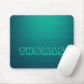 Personalisieren Sie Blue Aqua-Kohlenstofffaser gem Mousepad (Mit Mouse)