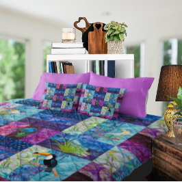 Personalisieren Sie Blue Birds Vintag Bohemisch Vi Fleecedecke