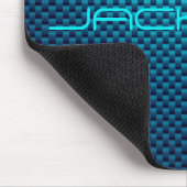 Personalisieren Sie Blue Carbon Faser gemustert Mousepad (Ecke)