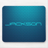 Personalisieren Sie Blue Carbon Faser gemustert Mousepad (Vorne)