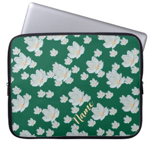 Personalisieren Sie Blüten auf Jäger Green Laptopschutzhülle