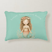 Personalisieren Sie Boho Girl Mermaid light Blue R Dekokissen (Vorderseite)