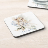 Personalisieren Sie Boy Lion Prince Birthday T - S Getränkeuntersetzer (Linke Seite)