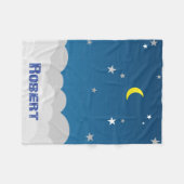 Personalisieren Sie Boys Blue und White Starry Sky Fleecedecke (Vorderseite (Horizontal))