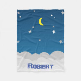 Personalisieren Sie Boys Blue und White Starry Sky Fleecedecke