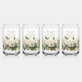 Personalisieren Sie Brautdusche Weiße Rosen Danke Dosenglas (Hinten)