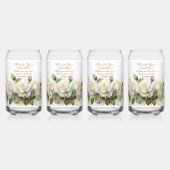 Personalisieren Sie Brautdusche Weiße Rosen Danke Dosenglas (Vorderseite)
