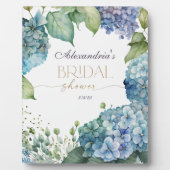 Personalisieren Sie Brautparty Blue Hydrangeas Fotoplatte (Vorderseite)