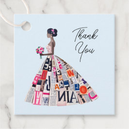 Personalisieren Sie Brautparty Dress Vielen Dank Geschenkanhänger