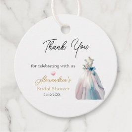Personalisieren Sie Brautparty Dress Vielen Dank Geschenkanhänger
