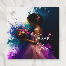 Personalisieren Sie Brautparty Dress Vielen Dank Geschenkanhänger