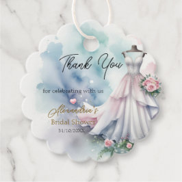 Personalisieren Sie Brautparty Dress Vielen Dank Geschenkanhänger