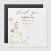 Personalisieren Sie Brautparty Dress Vielen Dank Magnetkarte (Vorne/Hinten)
