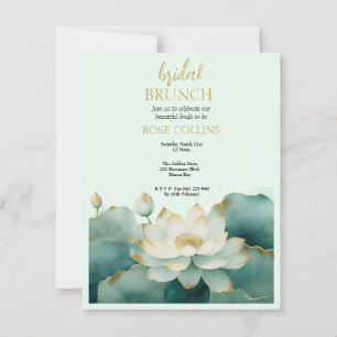 Personalisieren Sie Brautparty Lotus gold Einladung