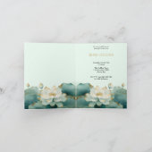 Personalisieren Sie Brautparty Lotus gold Karte (Innenseite)