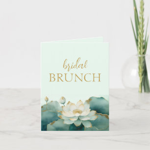 Personalisieren Sie Brautparty Lotus gold Karte