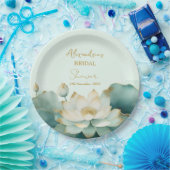 Personalisieren Sie Brautparty Lotus gold Pappteller (Party)