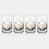 Personalisieren Sie Brautparty White Roses Dosenglas (Hinten)