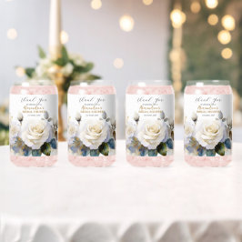 Personalisieren Sie Brautparty White Roses Dosenglas