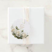 Personalisieren Sie Brautparty White Roses Geschenkanhänger (Beispiel)