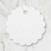 Personalisieren Sie Brautparty White Roses Geschenkanhänger (Rückseite)