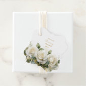 Personalisieren Sie Brautparty White Roses Geschenkanhänger (Beispiel)