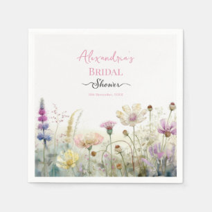 Personalisieren Sie Brautparty Wild Blume Serviette