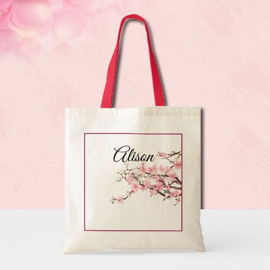 Personalisieren Sie Bridesmaid Geschenk Cherry Blo Tragetasche